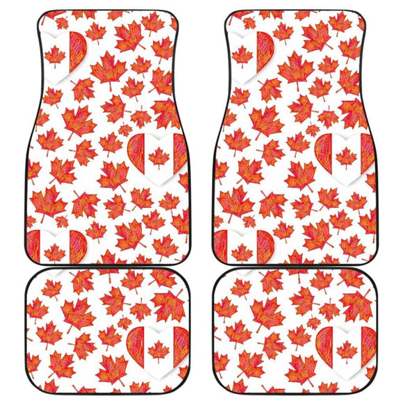 Canada Pattern Print Design 02 Front And Back Car Mats 550317 - YourCarButBetter