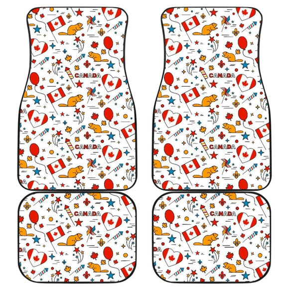 Canada Pattern Print Design 03 Front And Back Car Mats 550317 - YourCarButBetter