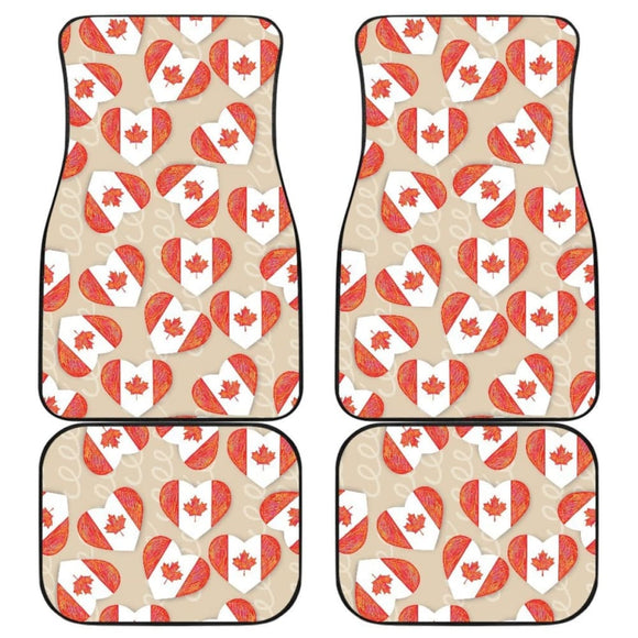 Canada Pattern Print Design Front And Back Car Mats 550317 - YourCarButBetter