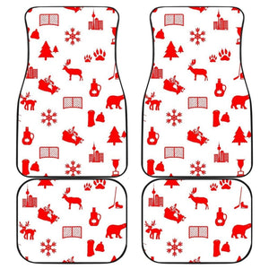 Canada Pattern Print Design Front And Back Car Mats 550317 - YourCarButBetter