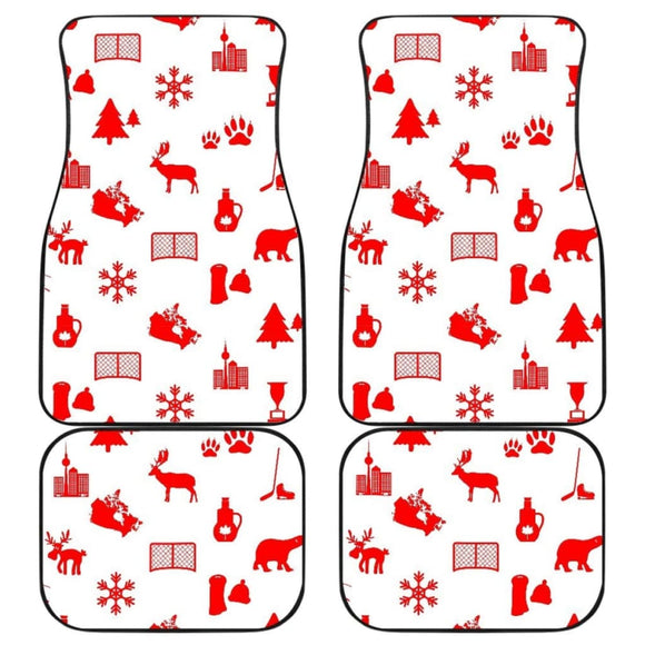 Canada Pattern Print Design Front And Back Car Mats 550317 - YourCarButBetter