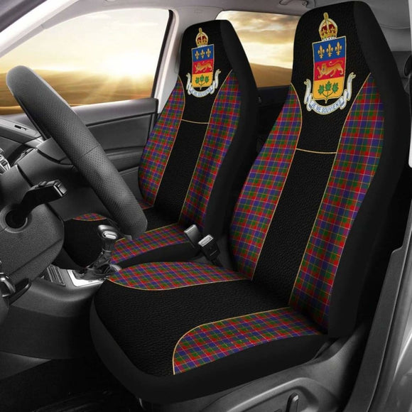 Canada Quebec Coat Of Arms Golden Car Seat Covers Amazing 105905 - YourCarButBetter