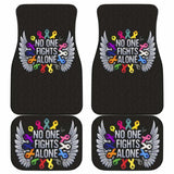 Cancer No One Fights Alone Car Floor Mats 210101 - YourCarButBetter