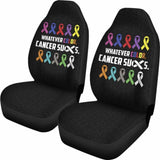 Cancer Whatever Color Cancer Suck Car Seat Cover 210101 - YourCarButBetter