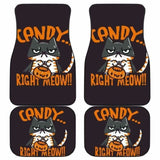 Candy Right Meow Halloween Car Floor Mats 102802 - YourCarButBetter