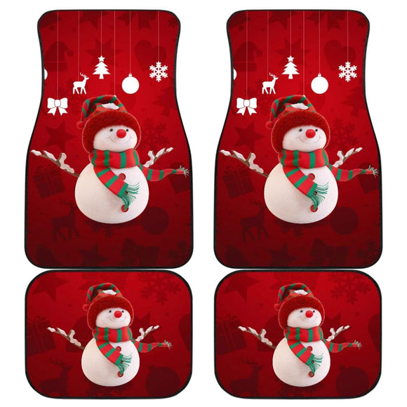 Car Floor Mats Christmas Snowman Auto Accessories 211903 - YourCarButBetter