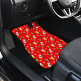 Car Floor Mats Cute Snowman Orange Themed 211903 - YourCarButBetter