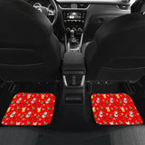 Car Floor Mats Cute Snowman Orange Themed 211903 - YourCarButBetter