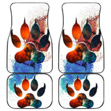 Car Floor Mats Footprint Paw Foot Wolf 212602 - YourCarButBetter