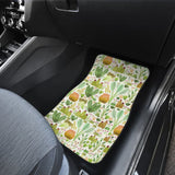 Car Floor Mats Green Flower Succulents and Cactus Doodle Pattern 212601 - YourCarButBetter