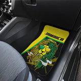 Car Floor Mats Green Reggae Rasta Red Lion Jamaica 210302 - YourCarButBetter