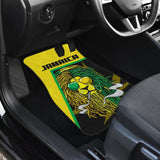 Car Floor Mats Green Reggae Rasta Red Lion Jamaica 210302 - YourCarButBetter