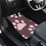 Car Floor Mats Pink Colorful Paw Print 210605 - YourCarButBetter