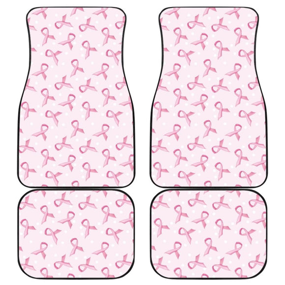 Car Floor Mats Pink Ribbon For Breast Cancer Awareness 210603 - YourCarButBetter