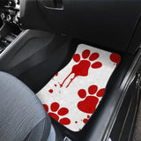 Car Floor Mats Red Blood Paw Print 210605 - YourCarButBetter