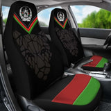 Car Seat Cover - Afghanistan Coat Of Arm And Flag Leopard Patterns - 092813 - YourCarButBetter