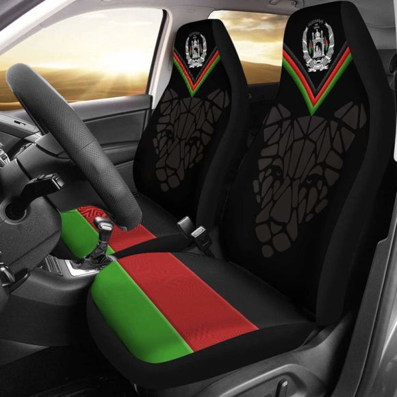 Car Seat Cover - Afghanistan Coat Of Arm And Flag Leopard Patterns - 092813 - YourCarButBetter