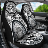 Car Seat Cover - Guam Flag Seal With Maui Moana Tattoo - 174914 - YourCarButBetter