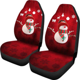 Car Seat Covers Christmas Snowman Auto Accessories 211903 - YourCarButBetter