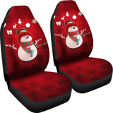 Car Seat Covers Christmas Snowman Auto Accessories 211903 - YourCarButBetter