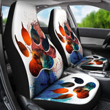 Car Seat Covers Footprint Paw Foot Wolf 212602 - YourCarButBetter