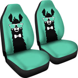 Car Seat Covers Llama Cute Animal Face Funny Glasses 212403 - YourCarButBetter