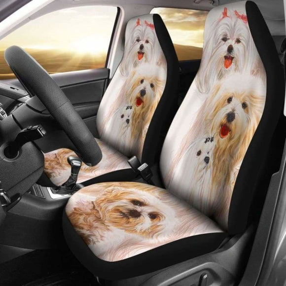 Car Seat Covers Maltese Dog 110728 - YourCarButBetter