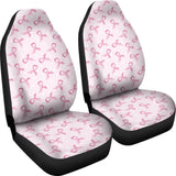 Car Seat Covers Pink Ribbon For Breast Cancer Awareness 210603 - YourCarButBetter