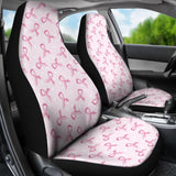 Car Seat Covers Pink Ribbon For Breast Cancer Awareness 210603 - YourCarButBetter