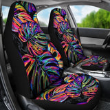 Car Seat Covers Polynesian Palm Leaves Neon Color 174510 - YourCarButBetter