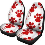 Car Seat Covers Red Blood Paw Print 210605 - YourCarButBetter