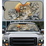 Car Sun Shade Big Cat Family 172609 - YourCarButBetter