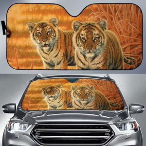 Car Sun Shade Tigers 172609 - YourCarButBetter