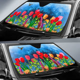 Car Sun Shade Tulips- Hummingbird 460402 - YourCarButBetter