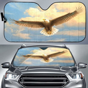 Car Sun Shade With Eagle Print 104020 - YourCarButBetter