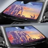 Car Sun Shade With Elephant Print 104020 - YourCarButBetter