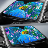 Car Sun Shade With Parrot Print 460402 - YourCarButBetter