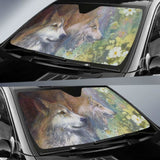 Car Sun Shade With Wolf Print Denton Lund 172609 - YourCarButBetter