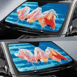 Car Sun Shades With Flamingo Print 172609 - YourCarButBetter