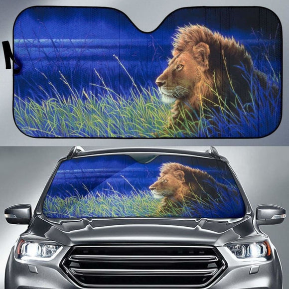 Car Sun Shades With Lion Print 172609 - YourCarButBetter
