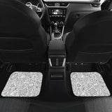 Cartoon Hand Drawn Ice Cream Black White Front And Back Car Mats 160830 - YourCarButBetter