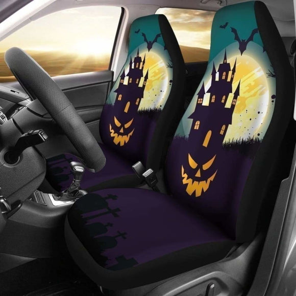 Castle Halloween Car Seat Covers 2 102802 - YourCarButBetter