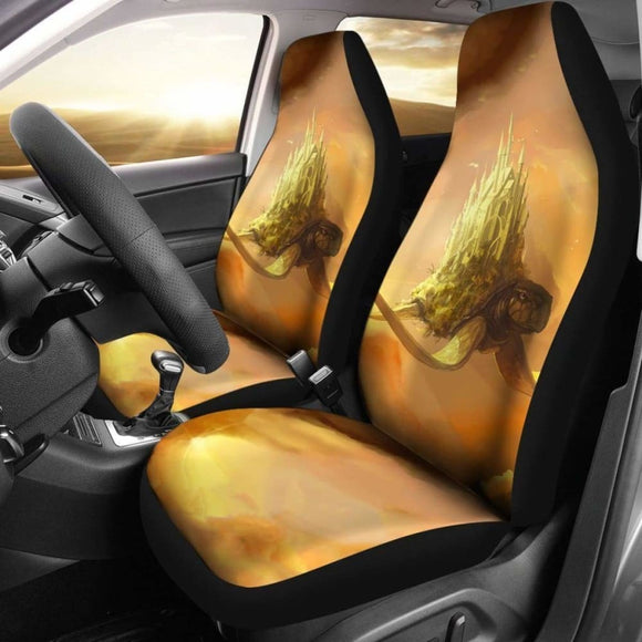 Castle In The Sky On The Back Of Flying Turtle Car Seat Covers Best 091114 - YourCarButBetter