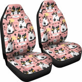Cat Car Seat Covers 05 Pink White 112428 - YourCarButBetter