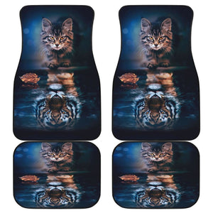Cat Dream Become Tiger Car Floor Mats 211103 - YourCarButBetter