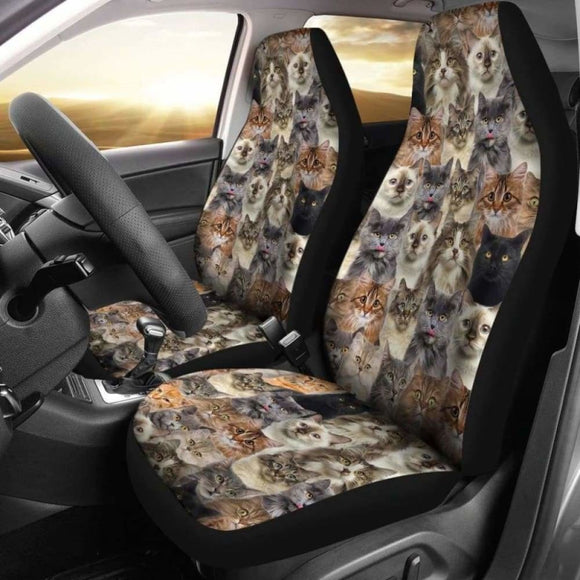 Cat Full Face Car Seat Covers 112428 - YourCarButBetter