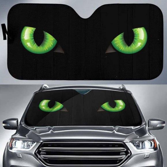 Cat Green Eyes Auto Sun Shades 182102 - YourCarButBetter