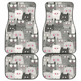 Cat Pattern Cute Car Floor Mats Amazing Fan gift Ideas 210101 - YourCarButBetter