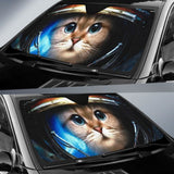 Cat Space Cute Car Sun Shade 550317 - YourCarButBetter