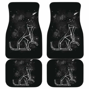 Cat Star Sky In Black Theme Car Floor Mats 112428 - YourCarButBetter